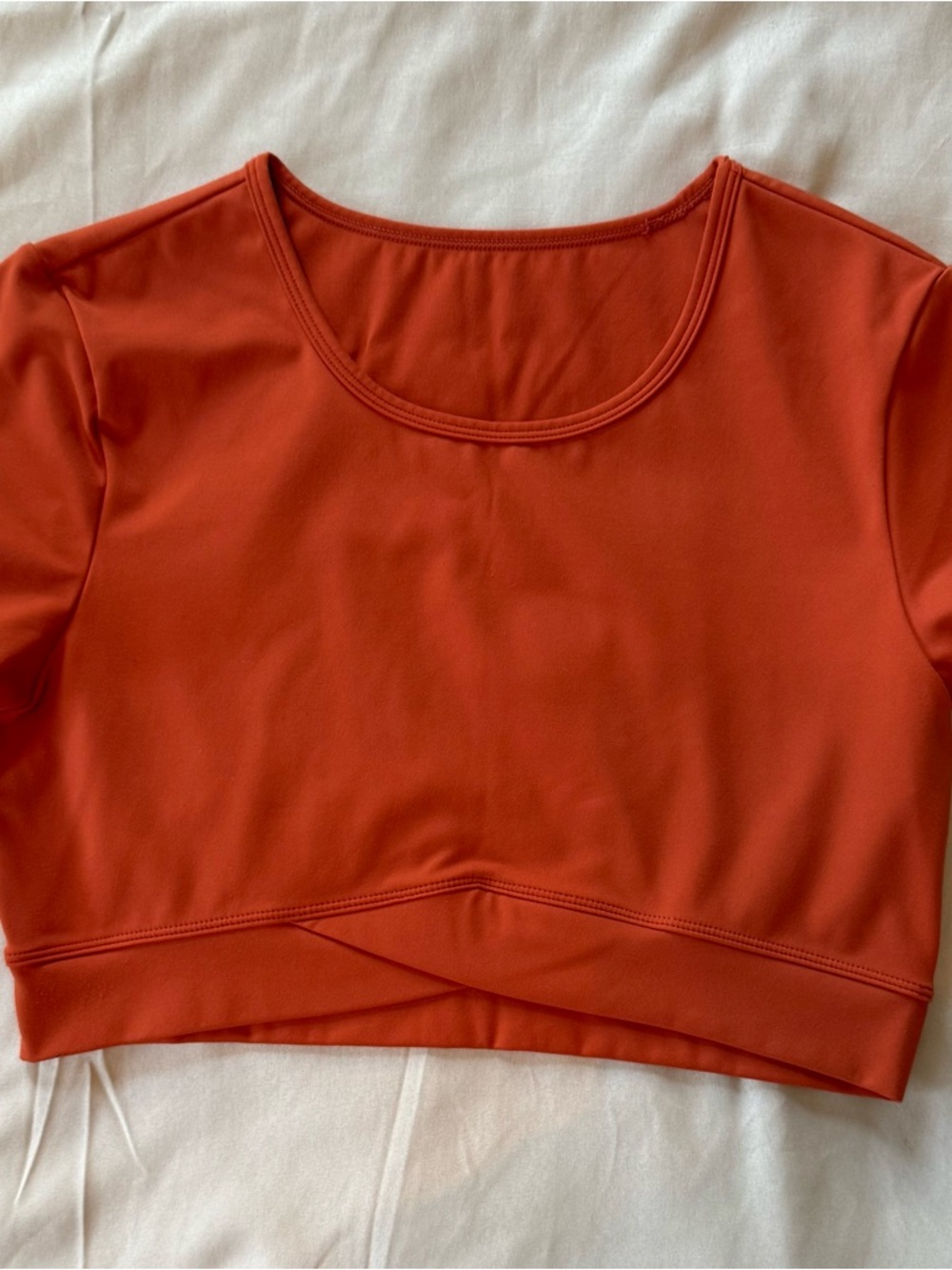 HALARA Rust Orange Short Sleeve Crop Top